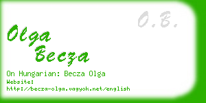 olga becza business card